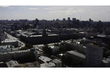 Top view of beautiful modern city on, an Architecture Photo by Media Whale Stock