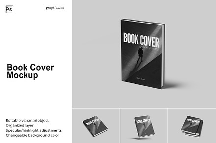 Book Cover Mockup, a Books & Magazine Mockup by Graphiculon