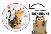 Quirky Cats Clipart PNG, an Illustration by Libby Wishes (Thumbnail 4 of 7)