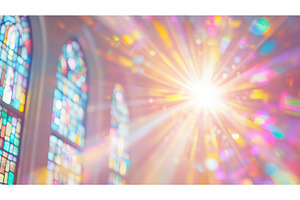 Blurred Stained Glass Windows with, an Architecture Photo by Lermont51