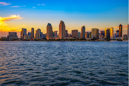 Sunset skyline of San Diego downtown, an Architecture Photo by Nick Fox