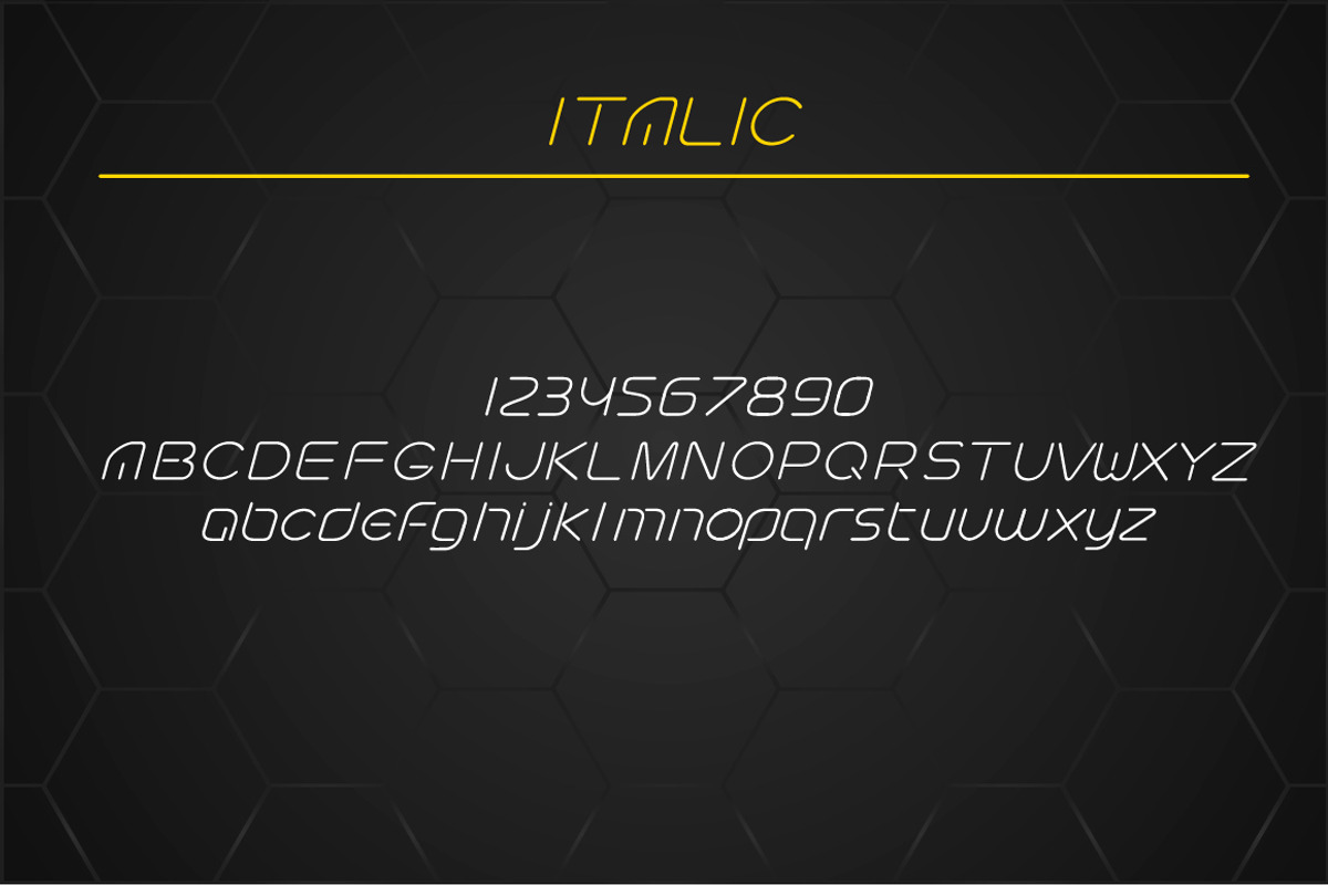 Futuristic linear style typeface. preview 3