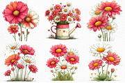 Spring Daisy Flower Clipart Png, an Illustration by Craft Nest (Thumbnail 3 of 11)