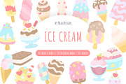 Pastel Ice Cream Clipart, a Food Illustration by Palau (Thumbnail 1 of 10)