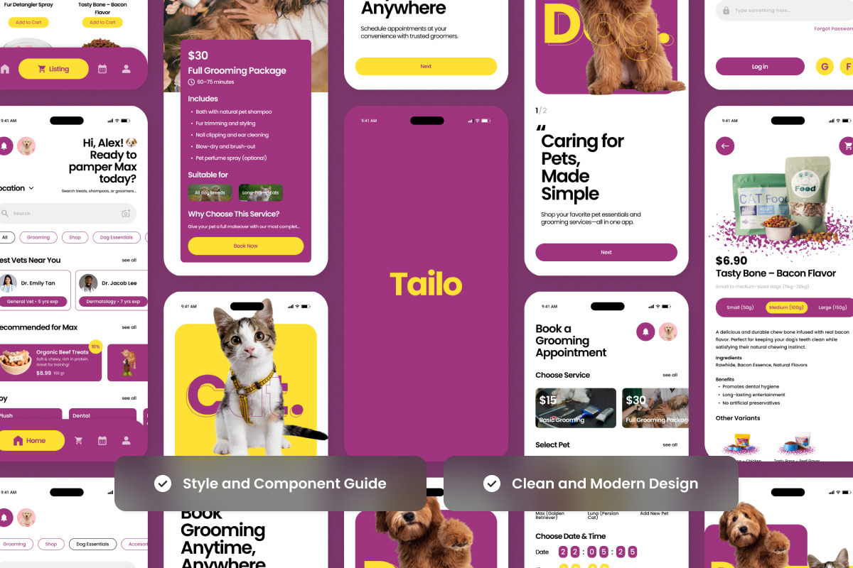 Tailo – Pet Shop Mobile App Design, an App Template by twinstd (Photo 3 of 5)