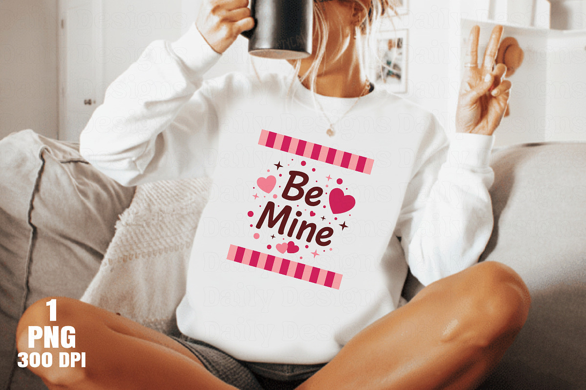Be Mine Png SVG, Valentine’s Day Cli, an Illustration by Daily.Designs (Photo 3 of 5)