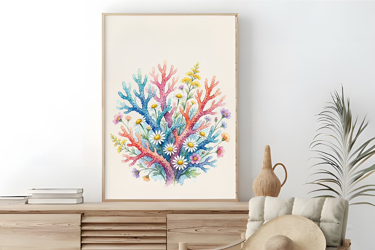 Watercolor Floral Reef PNG Clipart, a Seasonal Illustration by RobertsArt (Photo 6 of 6)