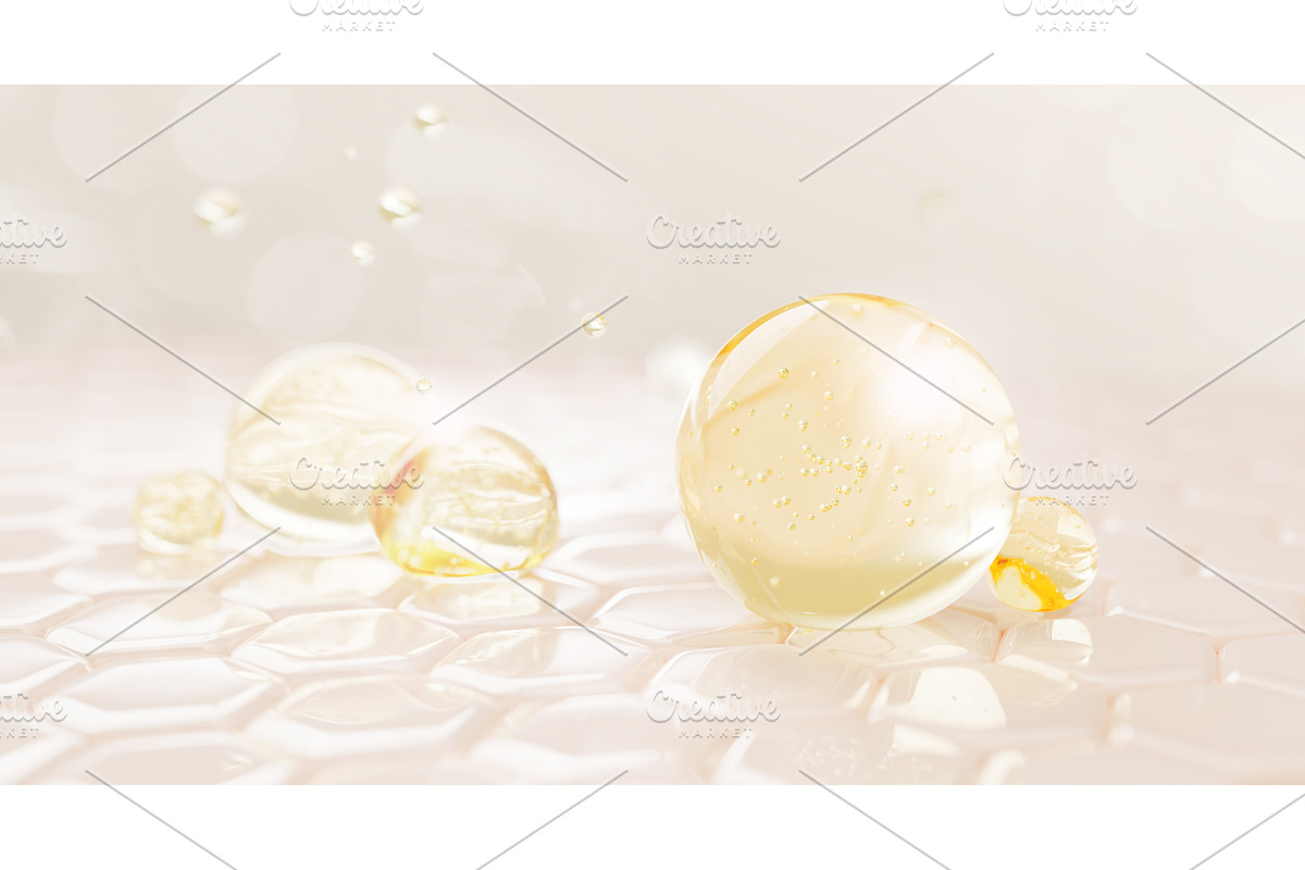3d epidermis skin layer with hexagon, a Texture Illustration by Marozhkastudio