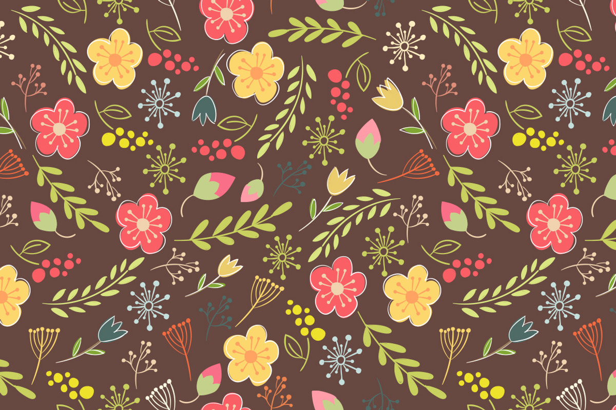 Seamless Hand Drawn Floral Pattern, a Pattern Graphic by wowpatterns (Photo 2 of 4)