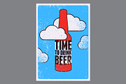 Beer time bottle vector poster set., a Food Illustration by PoPaShop (Thumbnail 5 of 10)