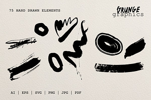 75 Drawn & Painted Grunge Graphics