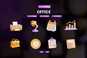 Office 3D Icon, an Object Graphic by Artnivora.Std (Thumbnail 1 of 4)