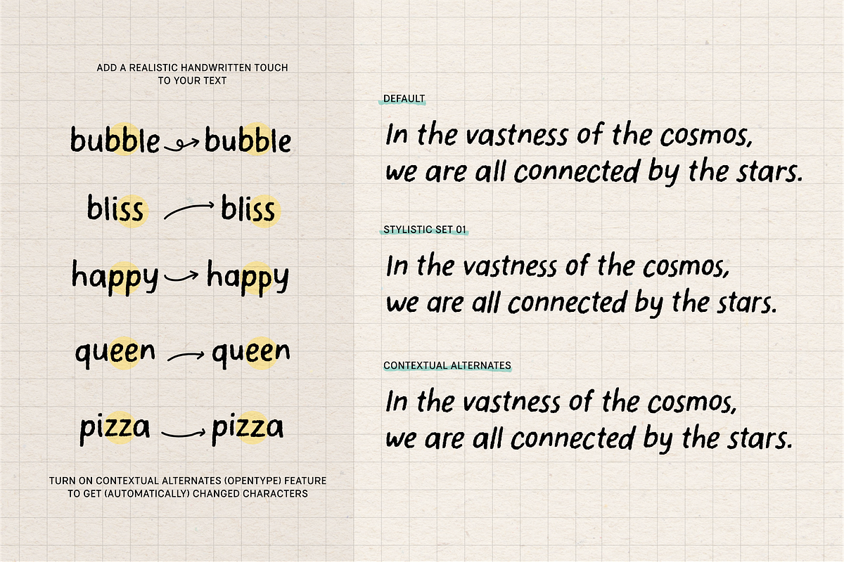 Elastique Stylo Rough - 10 Fonts, a Sans Serif Font by type peace (Photo 5 of 16)