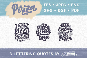 Pizza Lettering Quotes