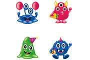 Birthday Monsters Icon Set, a Templates & Theme by studiogstock (Thumbnail 2 of 3)