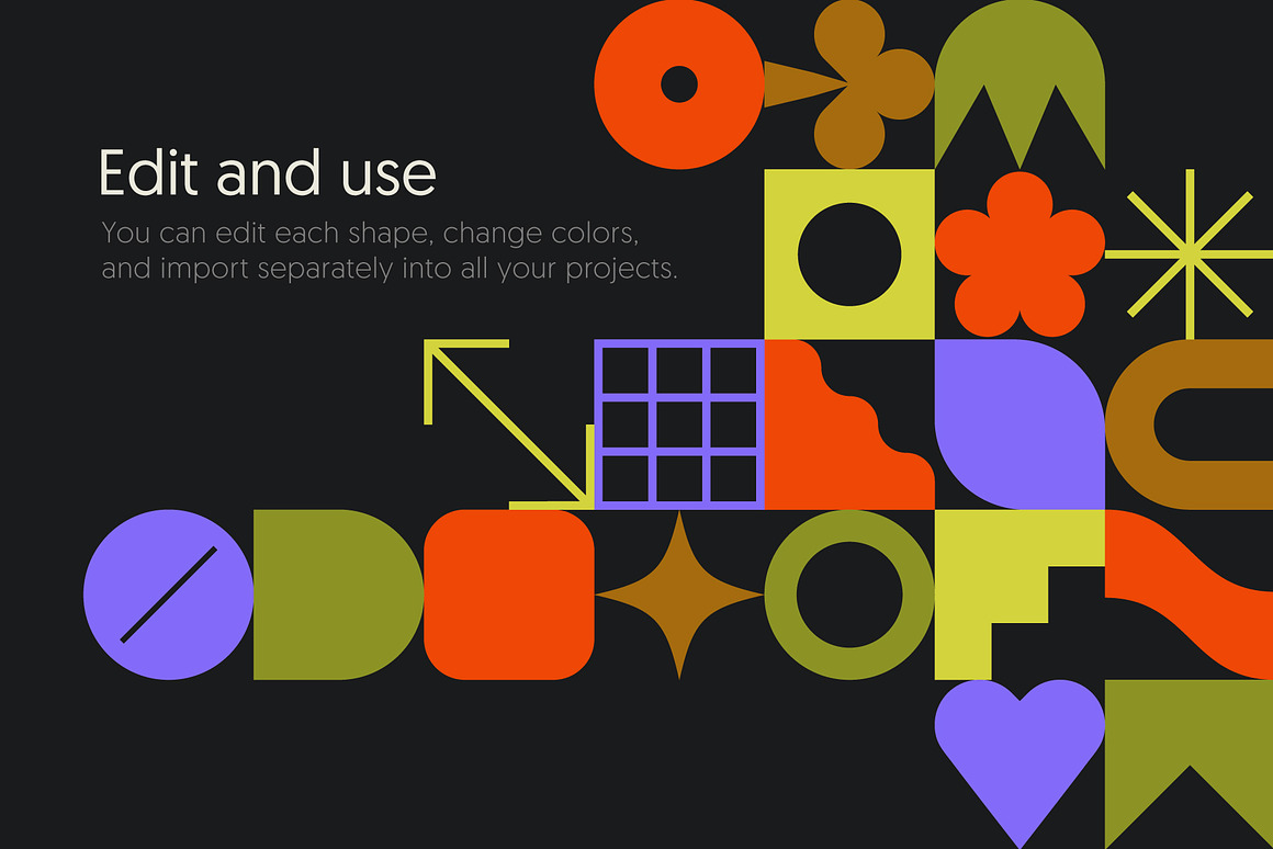 Geometrica Vol.1 – Vector Shape Kit, an Object Graphic by Léo Alexandre (Photo 6 of 16)