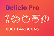 Delicio Pro - Food icons, an Outline Icon by Amogh Design (Thumbnail 1 of 11)