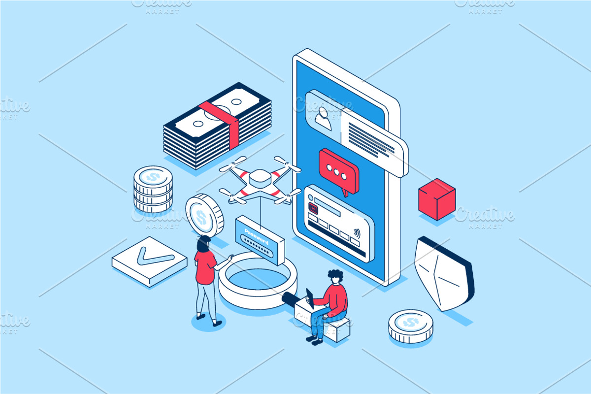 Isometric Concepts Illustrations, a Finance Illustration by alexdndz (Photo 12 of 26)