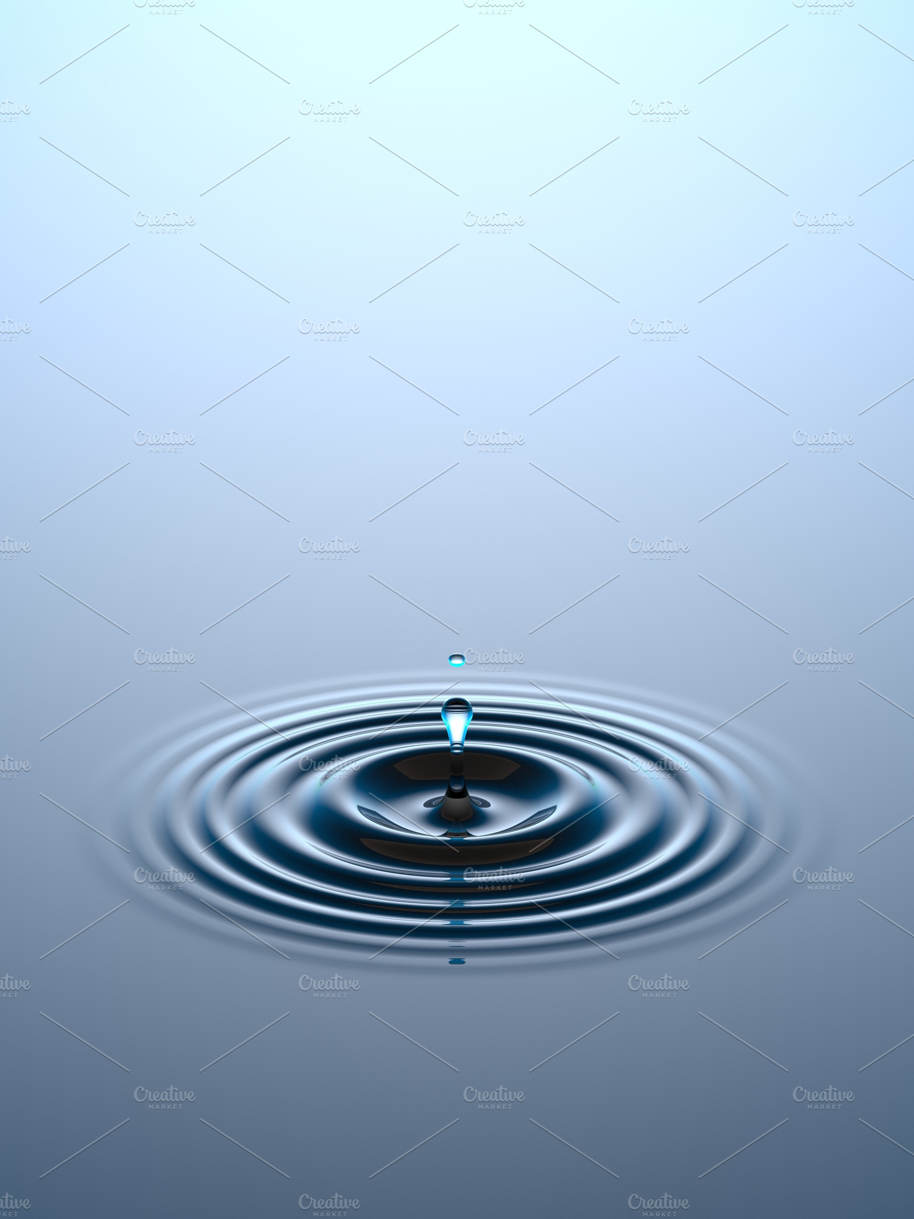 Water drop falling on water featuring water, drop, and ripple, a Nature Photo by Pakete Art