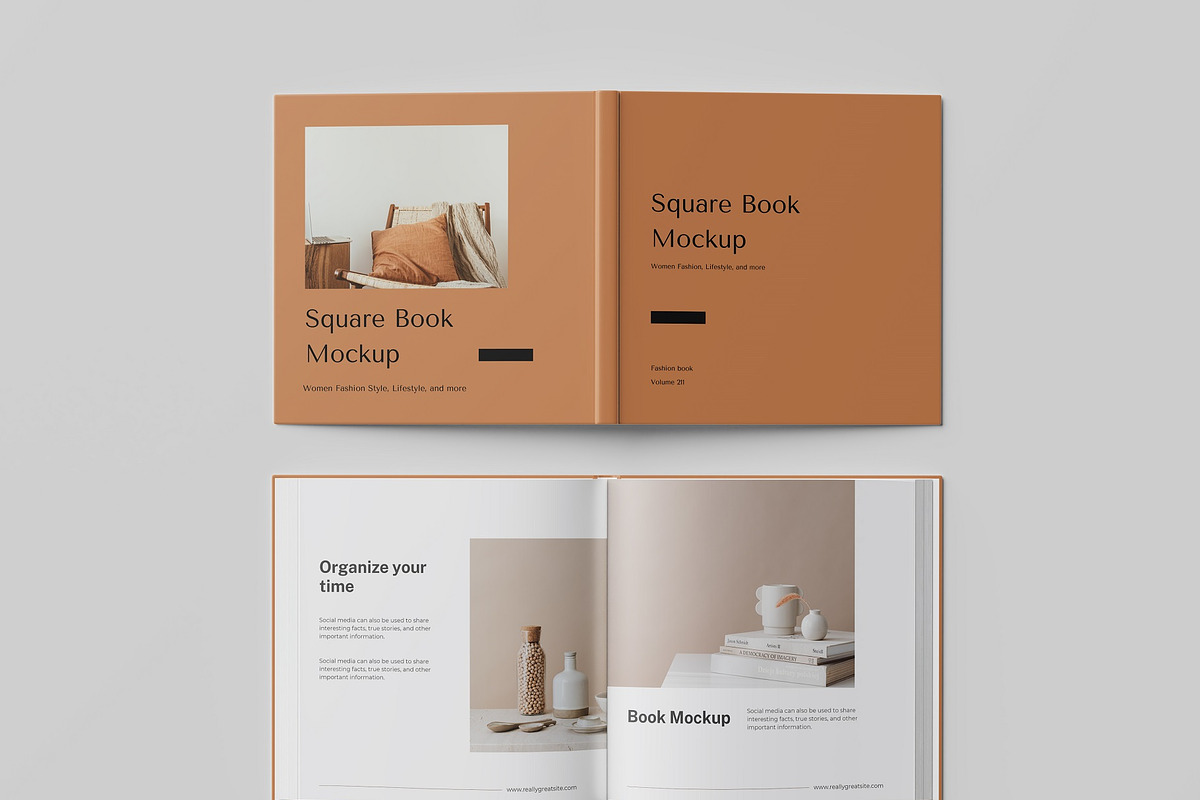 Square Book Mockup, a Books & Magazine Mockup by Tokobeta (Photo 8 of 13)