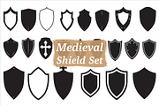 Medieval Shield Silhouette Bundle, an Illustration by Designs_River (Thumbnail 1 of 10)