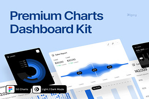 Premium Dashboard UI Charts - Figma, an UI Kit Template by Creative Perspective