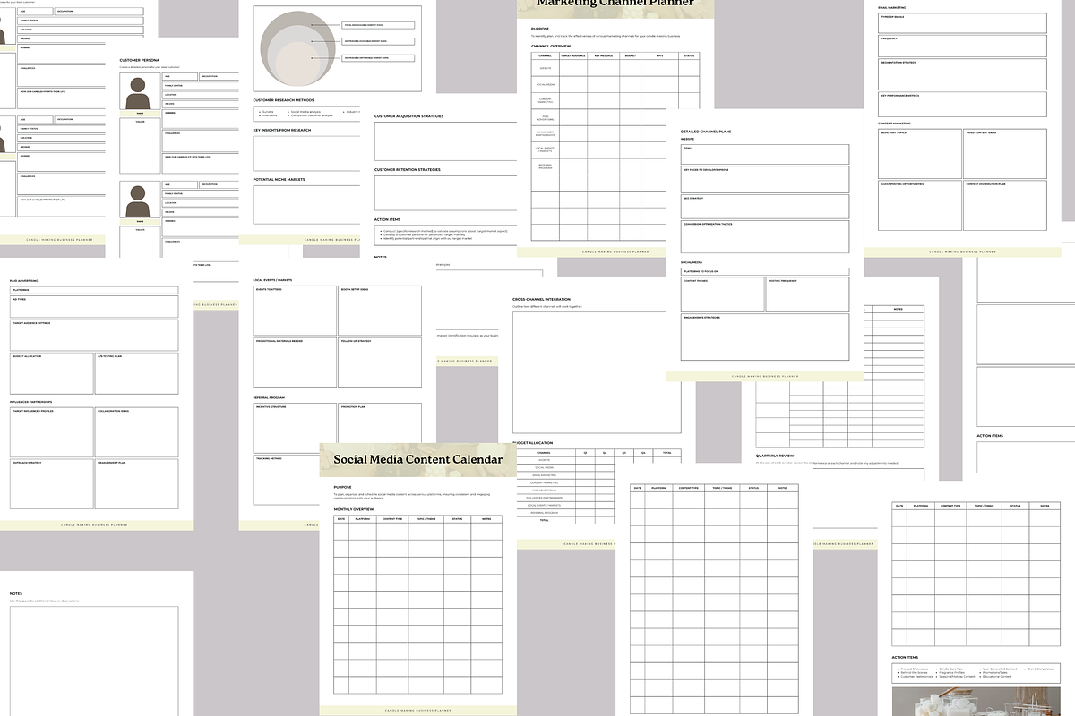 CANDLE MAKING BUSINESS PLANNER, a Brochure Template by Daring Digies (Photo 8 of 10)