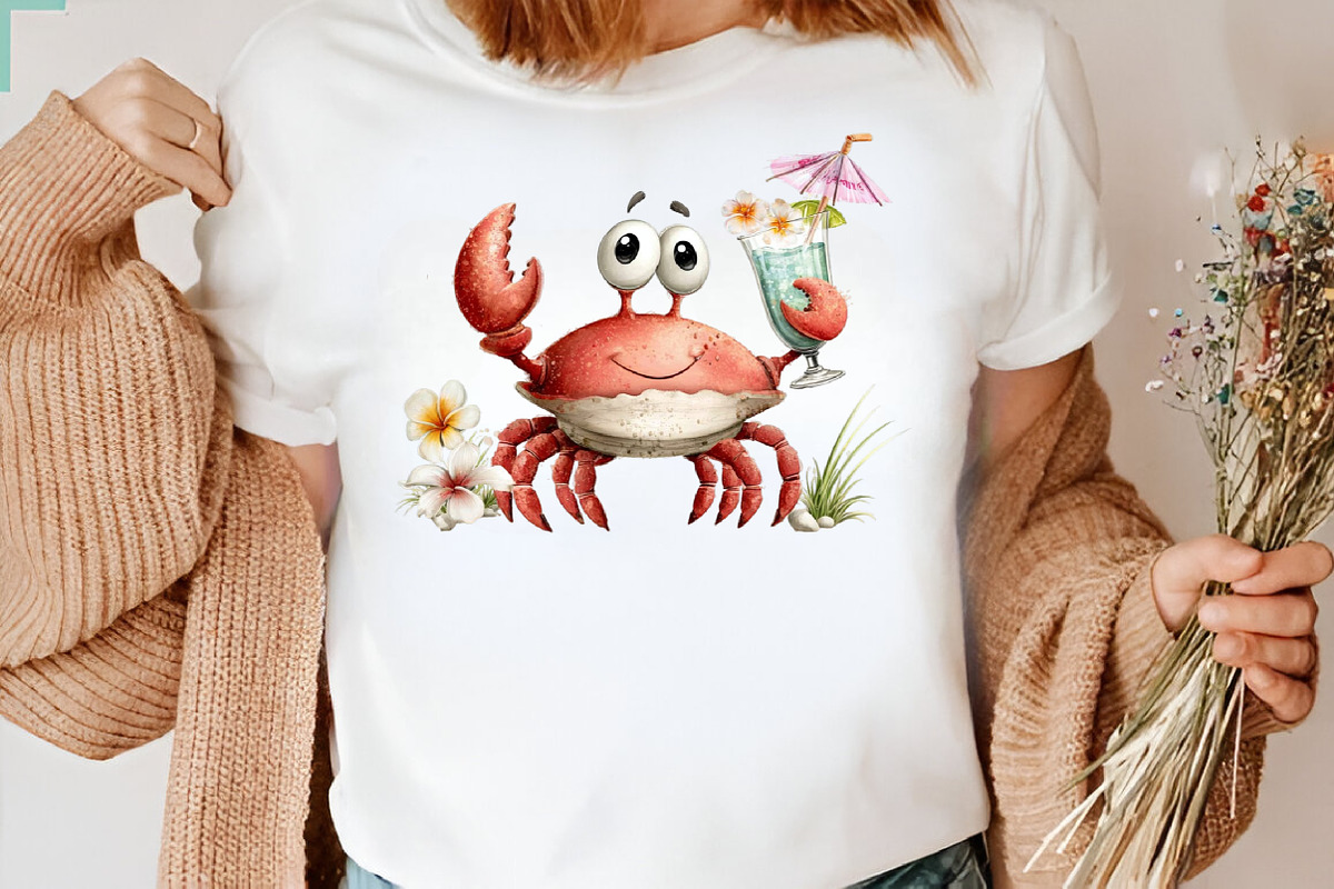 Cute Beach Crab PNG Clipart Bundle, a Seasonal Illustration by CreationArt (Photo 6 of 7)
