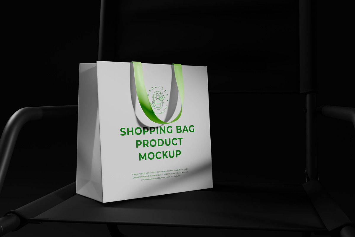 Paper Tote Bag - Mockup, a Merchandise Mockup by Bokuto (Photo 2 of 7)