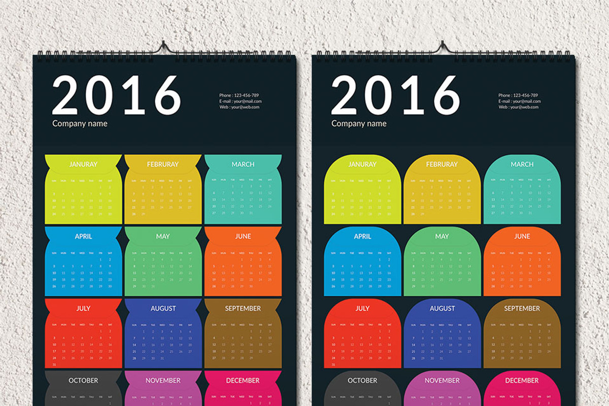Flat Calendar, a Stationery Template by Graphicalark