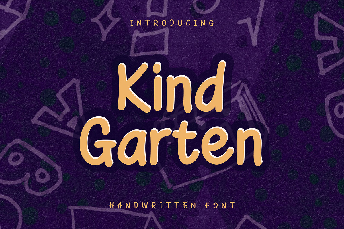 Kind Garten - Handwritten Font, a Handwritten Font by Alolieli Studio (Photo 1 of 4)