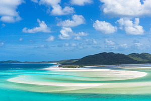 Aerial view of tropical beach