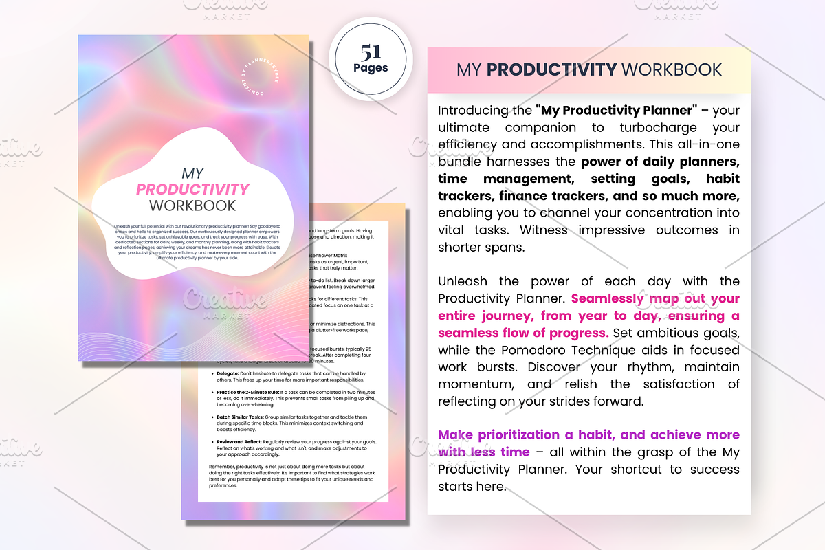 2024 Productivity Planner, a Print Template by PlannersByBee (Photo 2 of 3)