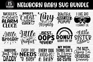 Newborn Baby SVG Bundle