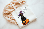 Black Cat Pumpkin Png, an Illustration by Watercolor design (Thumbnail 2 of 3)