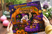 Halloween Tea Party Coloring Book, a Seasonal Illustration by Design Zone (Thumbnail 8 of 9)