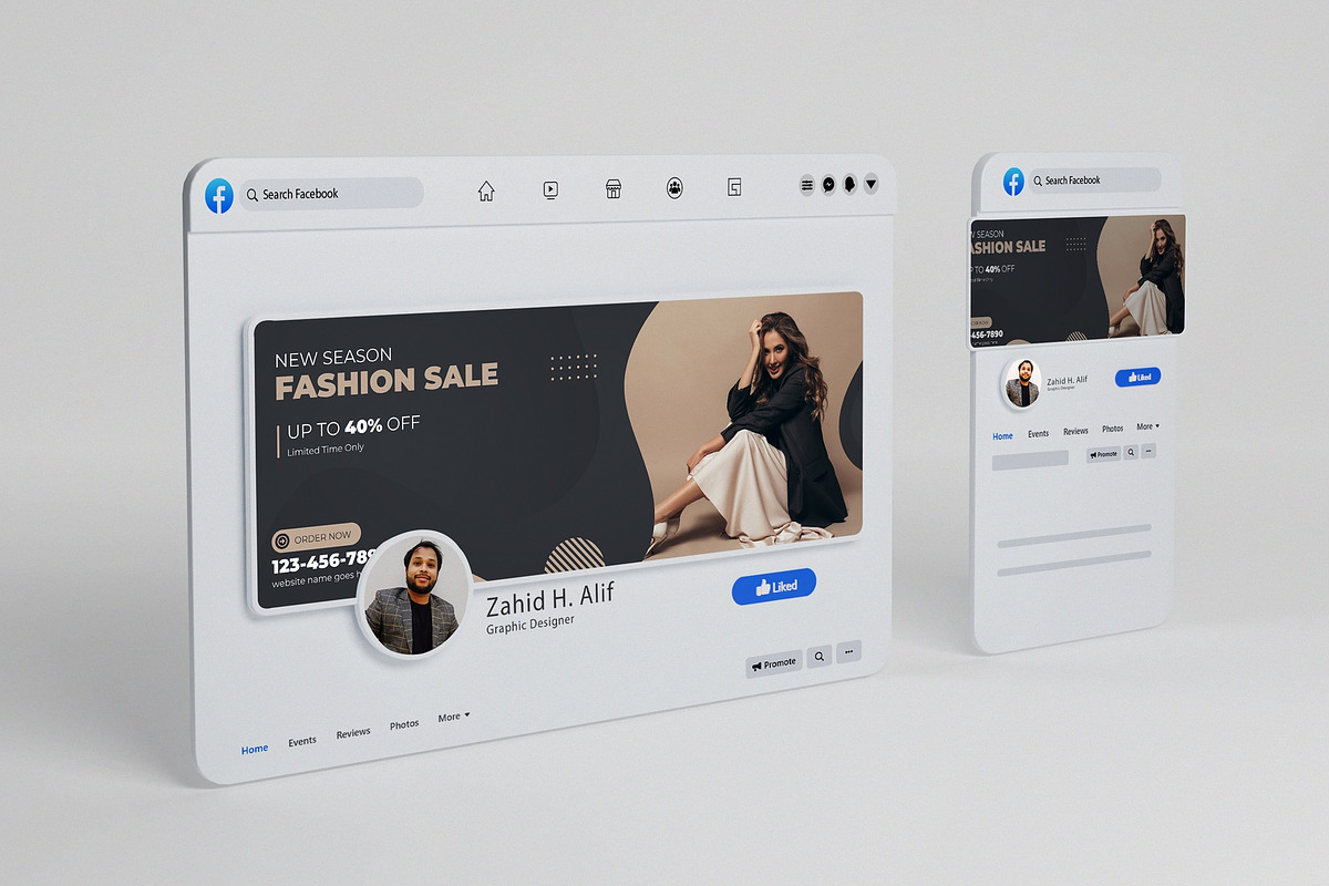 Fashion Social Media Facbook Cover, a Social Media Template by zahidhossainalif (Photo 5 of 6)