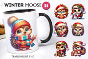 *Cute Christmas hedgehog. T-Shirt, an Animal Illustration by KENO Mascots (Thumbnail 4 of 8)