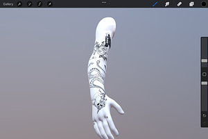 3D Object Arm Model Tattoo Realistic