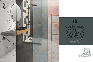 Floor&Wall Bathroom Scene Mockup 240