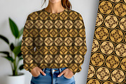 Golden Decor Floral Seamless Repeat, a Pattern Graphic by Sharon Schwalbe (Thumbnail 2 of 5)