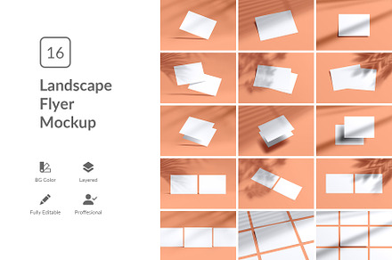 Landscape Flyer Mockup, a Books & Magazine Mockup by Mockup Supper
