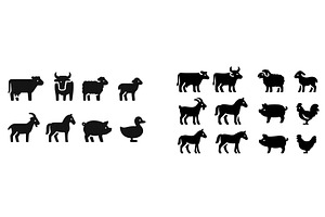 Collection of farm animal, an Animal Illustration by ZinetroN