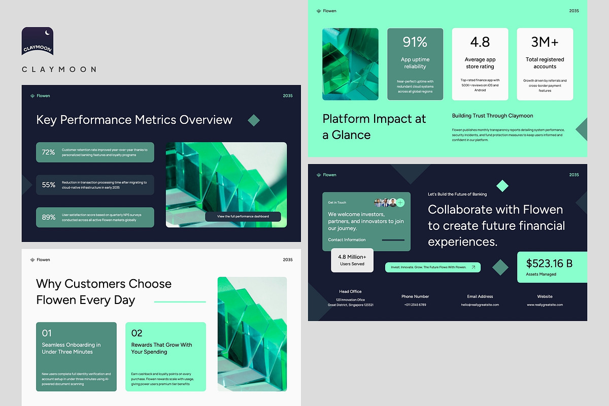 Digital Banking Pitch Deck, a Presentation Template by Claymoon Lab (Photo 7 of 7)