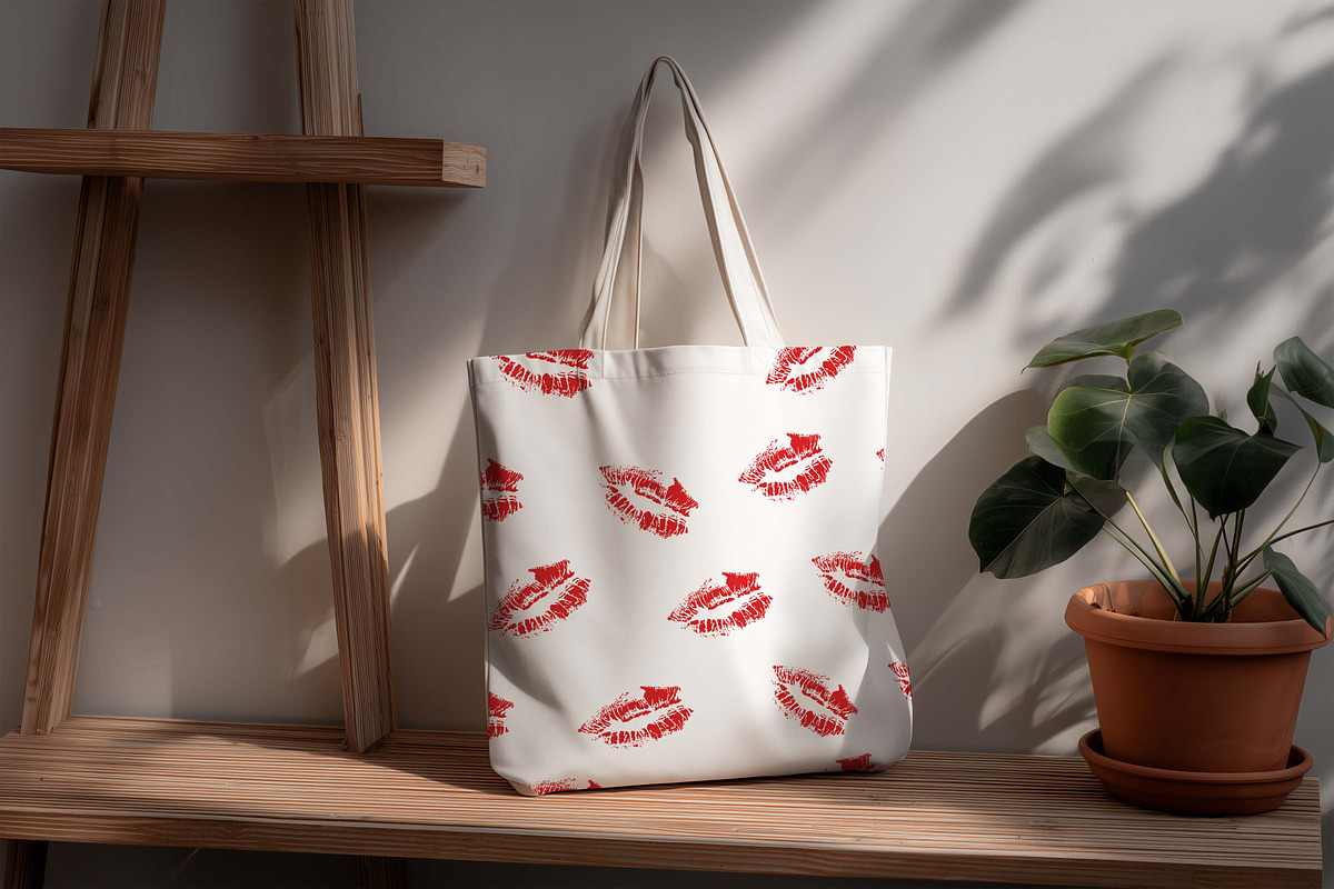 Lipstick Kiss Seamless Pattern, a Pattern Graphic by Viktorijareut (Photo 3 of 5)
