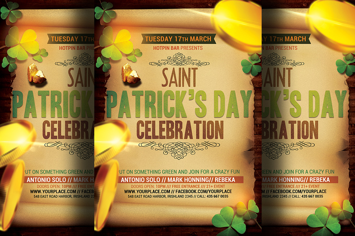 Saint Patrick's Party Flyer, a Flyer Template by Hotpin