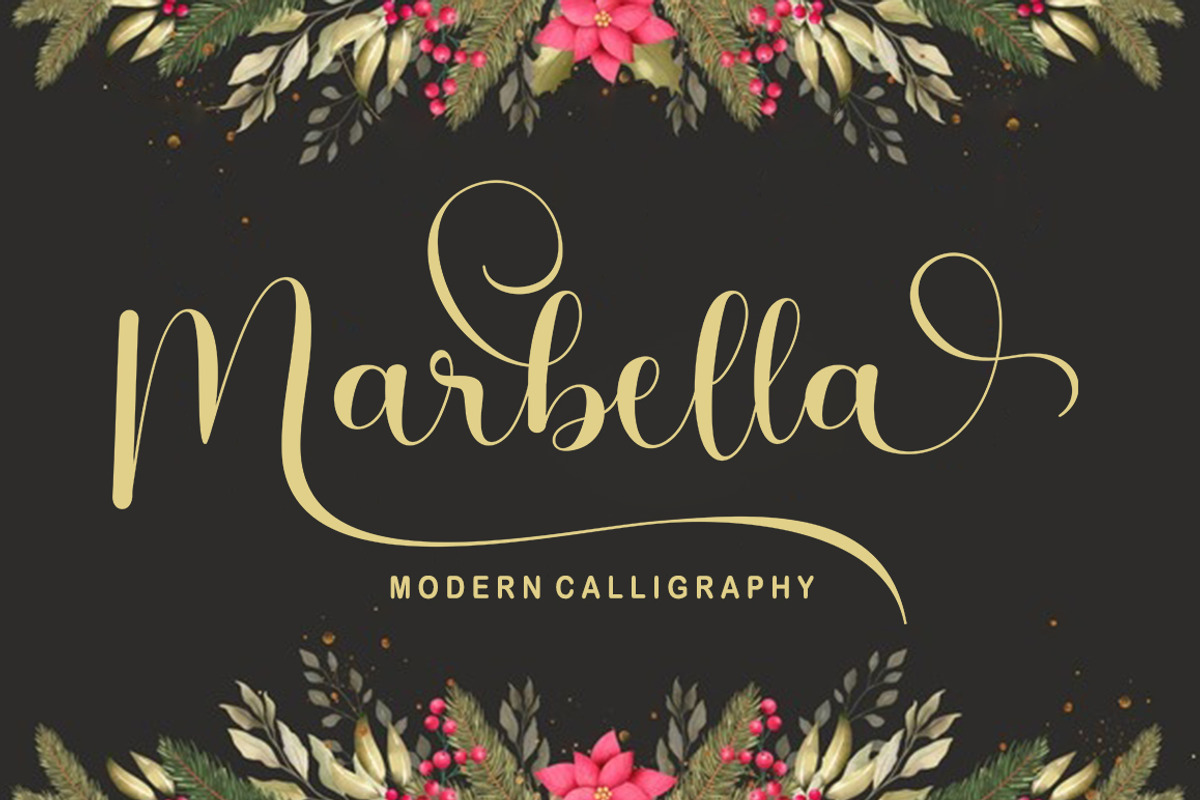 Marbella Script, a Script Font by Bosstype Studio (Photo 1 of 8)