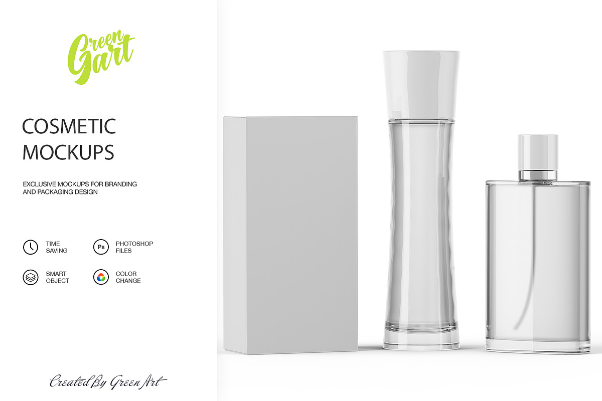 Cosmetics Mock-up, a Packaging Mockup by Green Art (Photo 3 of 9)