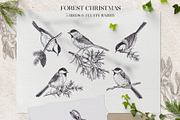 Forest Christmas  b&w, a Decorative Illustration by Lisla (Thumbnail 9 of 11)