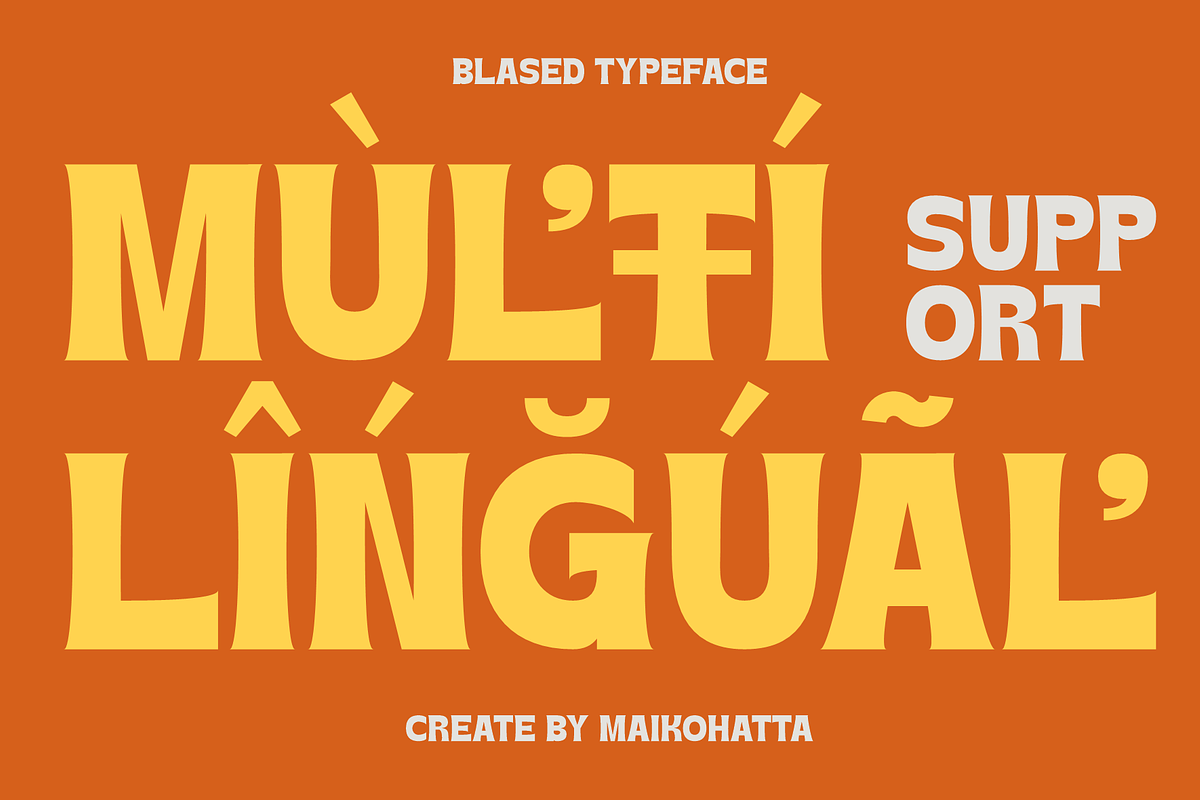 Blased - Retro Display Font, a Sans Serif Font by MaikoHatta (Photo 3 of 7)